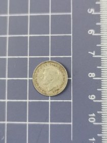 澳大利亚1942年乔治六世3便士银币16MM1.4克