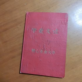 65年鞍山业余大学毕业文凭，布面