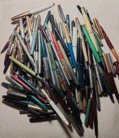 老钢笔配件一堆180个
