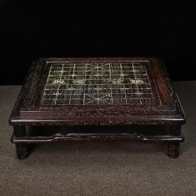 精品檀木雕刻双面棋盘 一面围棋，一面象棋，包浆醇厚，牛毛纹清晰可见