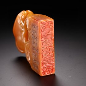 童大年篆 田黄石灵芝钮印章