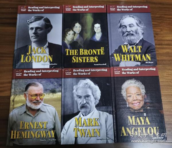 Reading and Interpreting the Works of Walt Whitman/ Jack London/ Mark Twain/ Ernest Hemingway/ Maya Angelou/ The Bronte Sisters六本合售