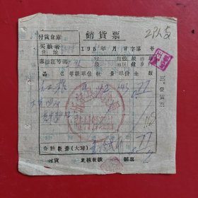 1961年1月29日，红粮，忻定县（忻州市）粮食局董村管理站（75-7，生日票据，食堂饭店类）