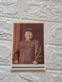 毛主席万岁美术明信片1枚<A>