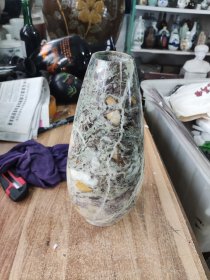 怀旧民俗老物件七八十年代老玉石大赏瓶底部轻微小飞皮家居客厅博古架摆设收藏佳品