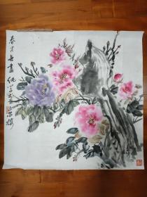 常熟书画名家顾纯学花卉