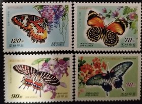 朝鲜2012年蝴蝶邮票4全