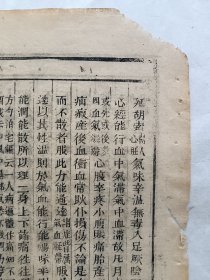 古籍散页《本草求真》一页，页码 21，绿圃斋刊本，页面展开尺寸32*24.5厘米，这是一张古籍散页，不是一本书，自然老旧，轻微破损缺纸。详见细节图，本店作品都是实售价格，不做任何虚标价格，不包邮、不议价，看好直接下单即可，同一包裹100件之内自动合并邮资。