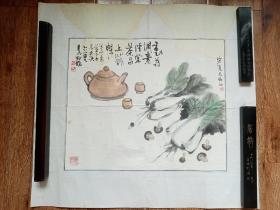 周翼南（易难）国画小品，镜心原裱，品见描述包快递发货。