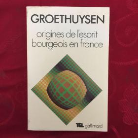 GROETHUYSEN origines de l'espritbourgeois en france  葛罗泰森起源于法国的精神资产阶级