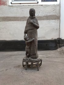 欧洲回流铜雕塑，有款不识，