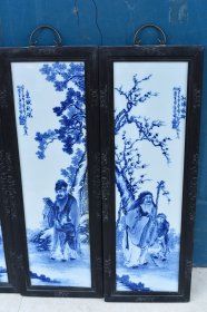 民国竹溪道人王步四爱人物瓷板画