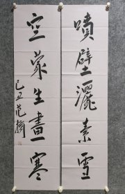范扬书法软片对联 画芯尺寸2*34*136