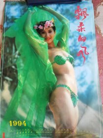 94年美女挂历，美女泳装挂历，飘柔的风挂历