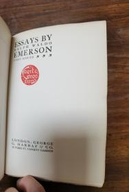 Essays By Ralph Waldo Emerson 全皮革面，极精美