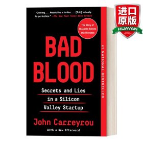 英文原版 Bad Blood 坏血：硅谷独角兽的骗局 比尔盖茨2018书单 John Carreyrou 英文版 进口英语原版书籍