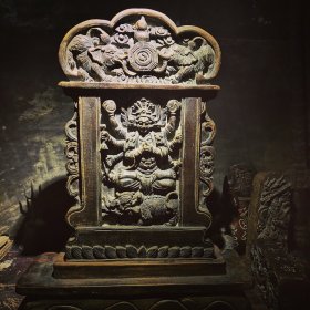 道教中天梵气斗姆元君牌位，分体设计，全品相