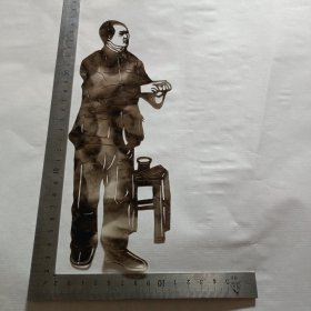 毛主席全身像剪纸1（讲话）（25*10cm）