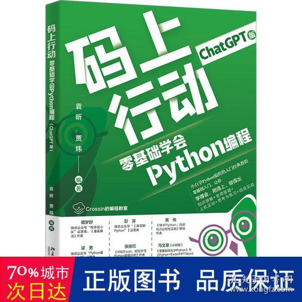 码上行动：零基础学会python编程（chatgpt版）  编程语言 袁昕，贾炜编 新华正版