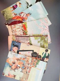 1952年美4明信片 新中国的儿童 6枚