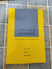 language learning a journal of research in language studies volume 66 number 1 march 2016【有点破损】