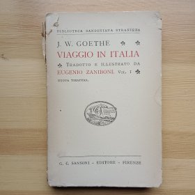 意大利语原版书 Viaggio in Italia （VolumeⅠ）1948 di Johann Wolfgang Goethe