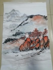 文化馆流出手绘山水人家