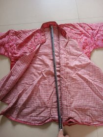 手工缝制老搭襟花袄 老褂子 图六肩下有磨残 图七衣襟下有几处磨残 衣领磨损,图九背面一处破损收藏摆件道具不保合身