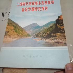 二滩电站地震基本烈度复核鉴定专题研究报告