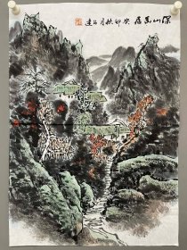 郭公达，画心尺寸68x45 实物拍摄，品相如图，纯手绘～