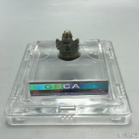 清代泥金白度母铜造像，公博评级美品80分，已入盒。