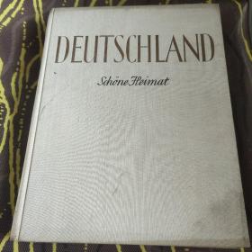 DEUTSCHLAND Schone Heimat【德文原版, 布面精装大画册  <德国>1956年，原东德出版的德国社会状况  ，小8开