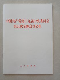 中国共产党第十九届中央委员会第五次全体会议公报（2020年10月）