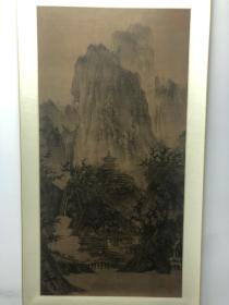 原寸高清喷绘名画（进口绢，已装裱）李成 《晴峦萧寺图》