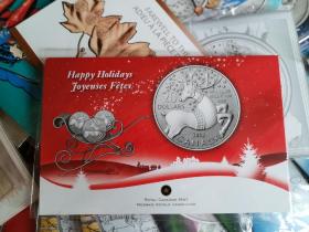 银币，加拿大1/4盎司20加元系列，2012年圣诞驯鹿