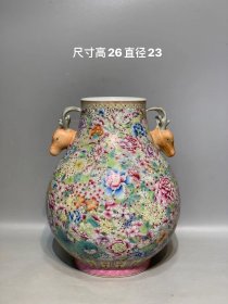 百花鹿头尊