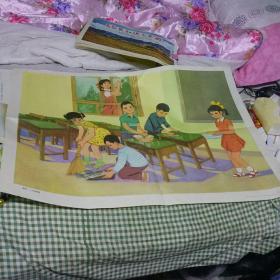 小学课本语文第一册教学图片 值日---入学教育 挂图