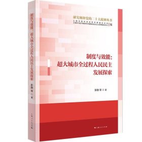 正版 制度与效能：超大城市全过程人民民主发展探索 彭勃 等 著 上海人民