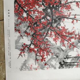报春图：关山月作（1976年印保正品：积压货品好）