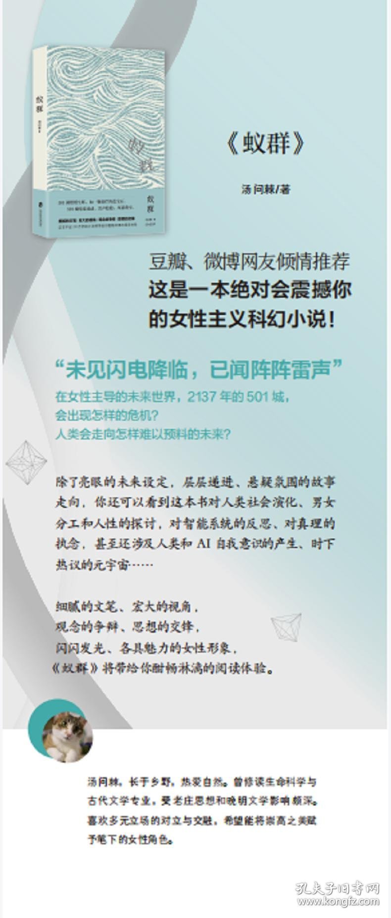 蚁群 普通图书/小说 汤问棘 上海社会科学院出版社 9787552036589