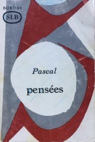 法文原版 帕斯卡尔 Pensees  Pensées 非英文，有少量铅笔标注