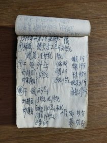 ●油盐柴米酱醋茶-百姓的日子《1975年1月食堂流水账记事本》重庆人民广播电台/张开芳手稿【40开200余页】！