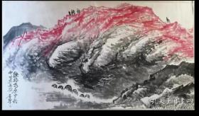 林玉森 画， 陕北高原，石鲁画风 六尺 可定做尺寸
华人画家 为人低调，云游世界各地采风  已福州