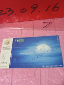2003年中国邮政贺年有奖明信片2003-0507(BK)－0006中国网通实寄明信片