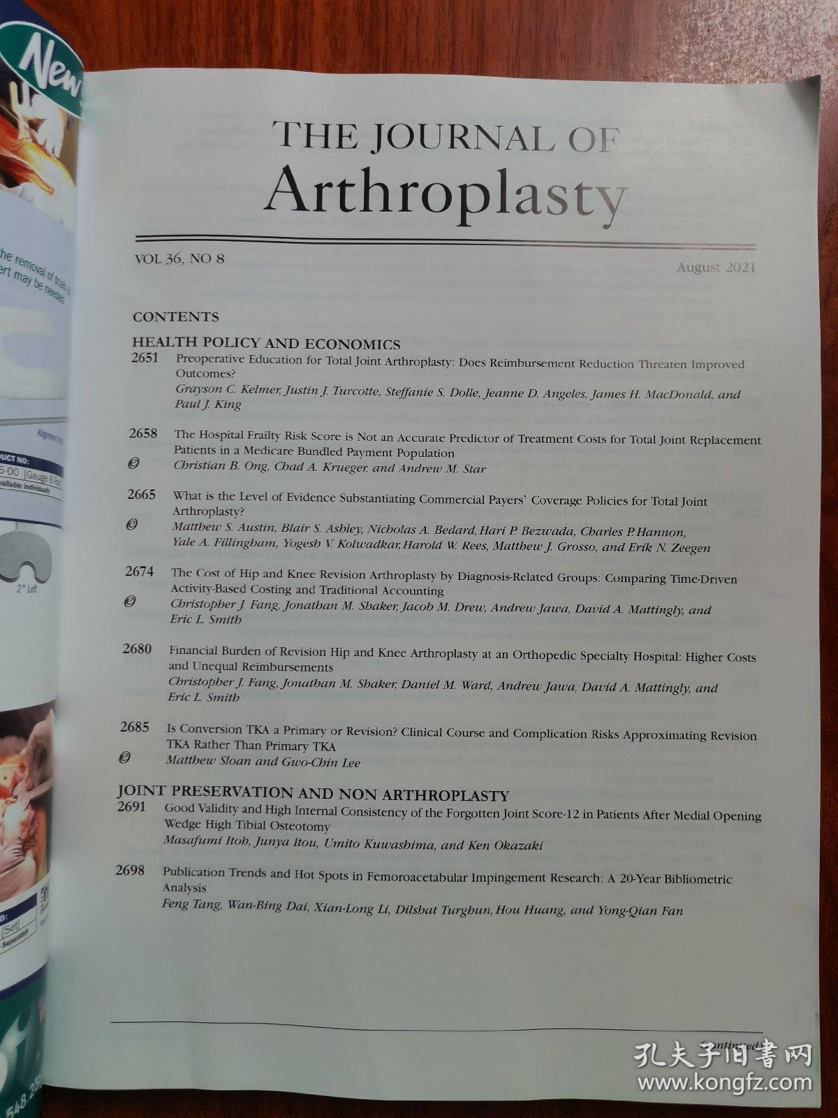 the journal of arthroplasty