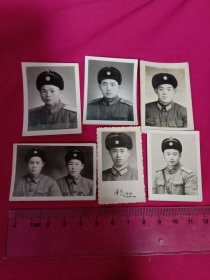 穿棉军装的中国人民解放军老照片6张合售
