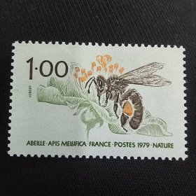 E511法国 1979年 保护自然 昆虫 蜜蜂 外国邮票 新 1全