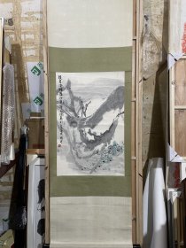 陕西名家张立柱原装原裱品相如图，画芯尺寸：68x45厘米