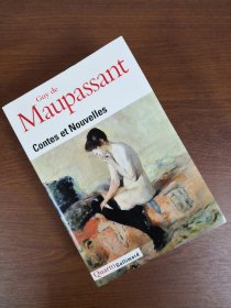 【2-3个月左右到货 法语法文原版】莫泊桑 短篇小说及故事集 GUY DE MAUPASSANT Contes et Nouvelles 内页顺滑厚重仅次于七星 超厚1824页 含37张图片 Quarto 大开本140*205mm 法语进阶权威版
