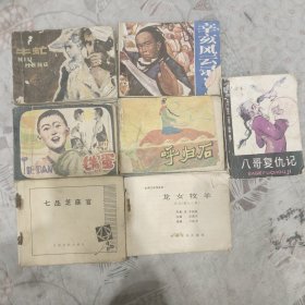 品差连环画牛虻 辛亥风云录 铁蛋 胡归石 七品芝麻官 龙女牧羊 八哥复仇记竖版